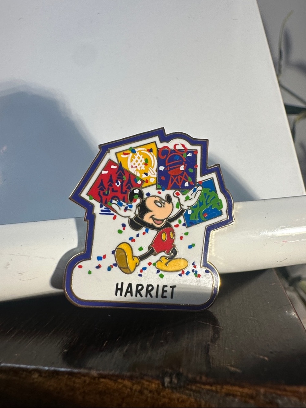 Personalized Mickey Mouse Enamel Pin - 'Harriet' - Picture 1 of 4